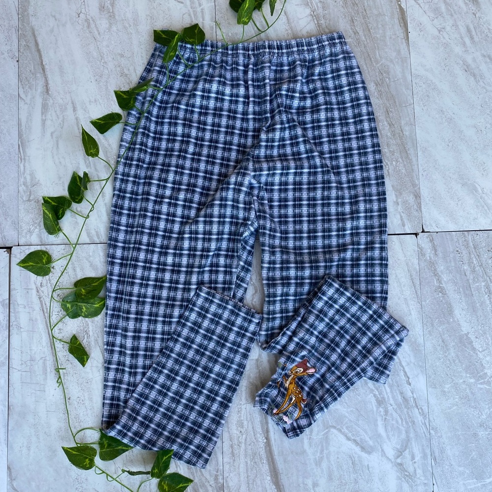 The Disney Catalog Vintage Plaid Bambi Pajama Pant Resort DisneyLand World Parks